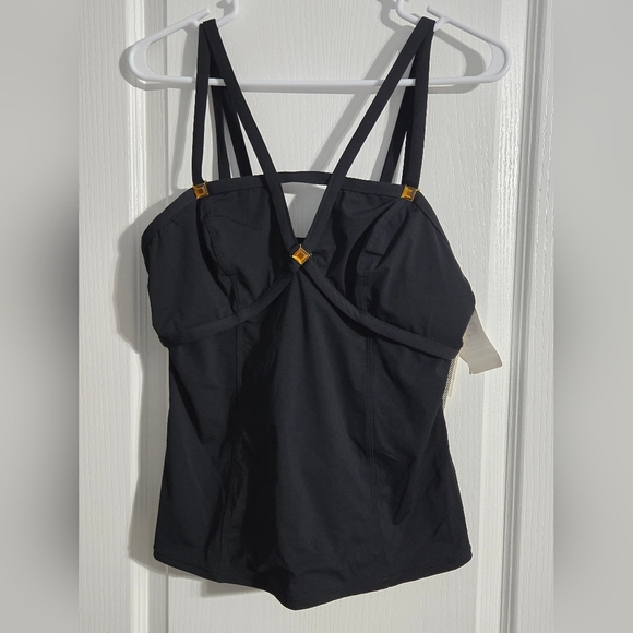 Amoressa by Miraclesuit Diamonds Are Forever Roxy Tankini Swim Top Size 10 - Picture 2 of 11